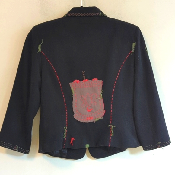Raw 7 Vintage Applique Cropped Jacket M - Picture 2 of 16
